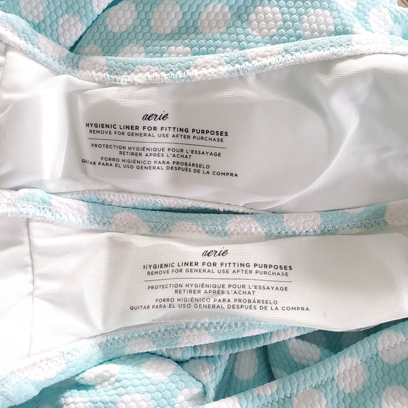 NWOT Aerie Polka Dot Pique Cheeky 1 Piece Swimsuit - Picture 10 of 10